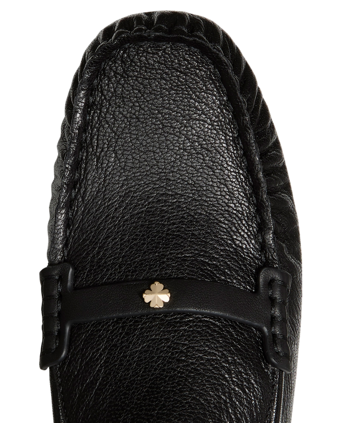 Kate Spade Women's Flower Stud Round Toe Moccasin Loafers In Black