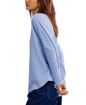 Women's Latte Blues Thermal Long Sleeve Top