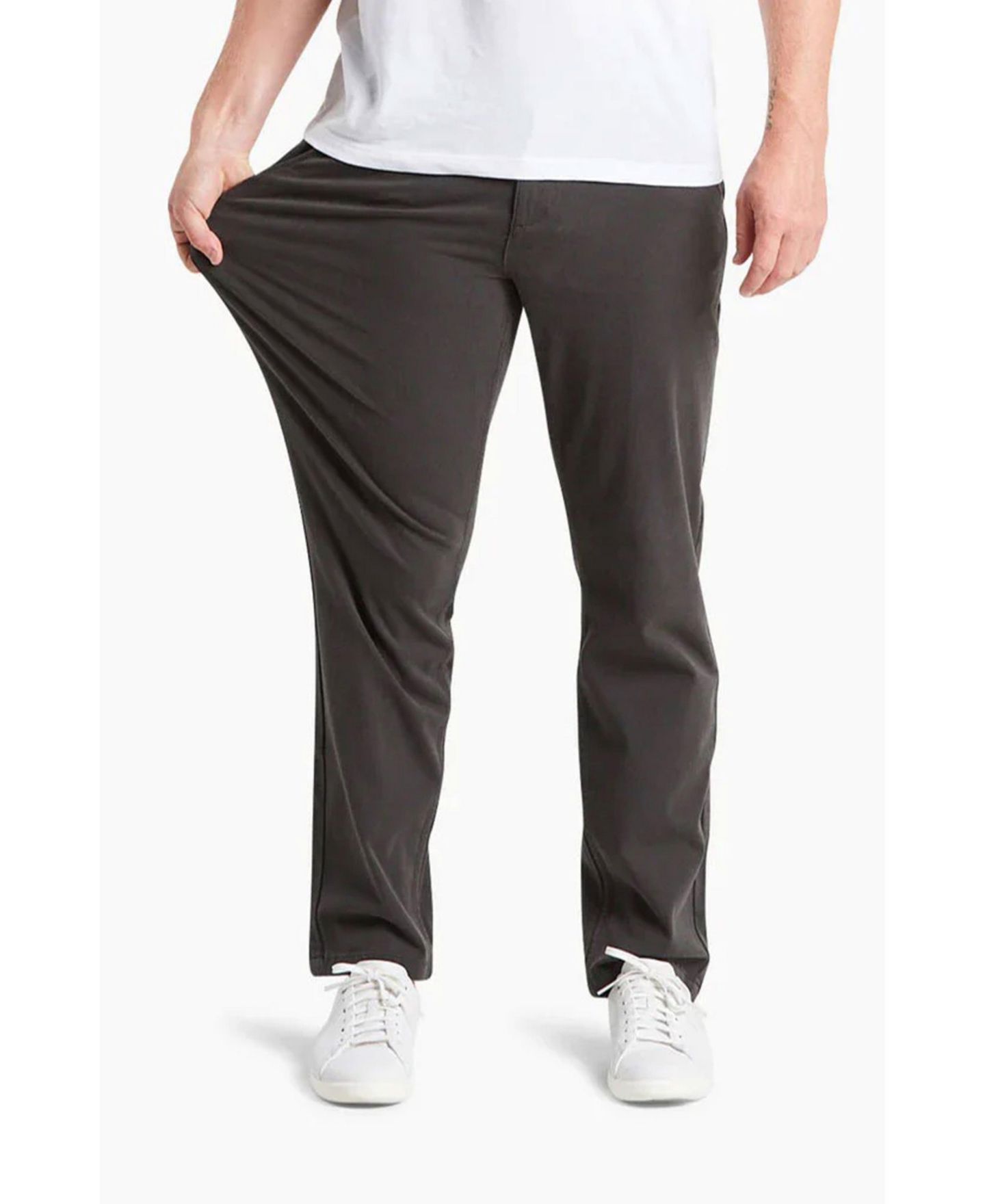 Мужские брюки Mugsy Classic Fit Chinos (4-Way Stetch Fabric), цвет: Угольный — фото 1