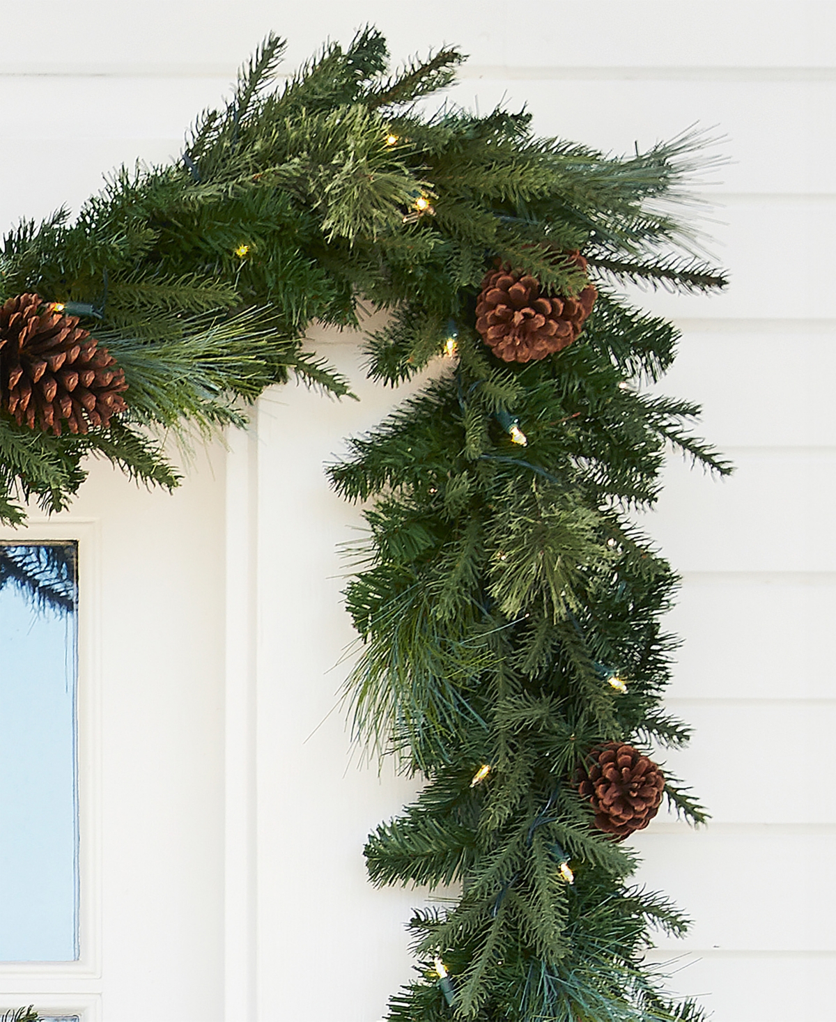 Balsam Hill 9 Ft Mixed Pre-lit Garland In Green