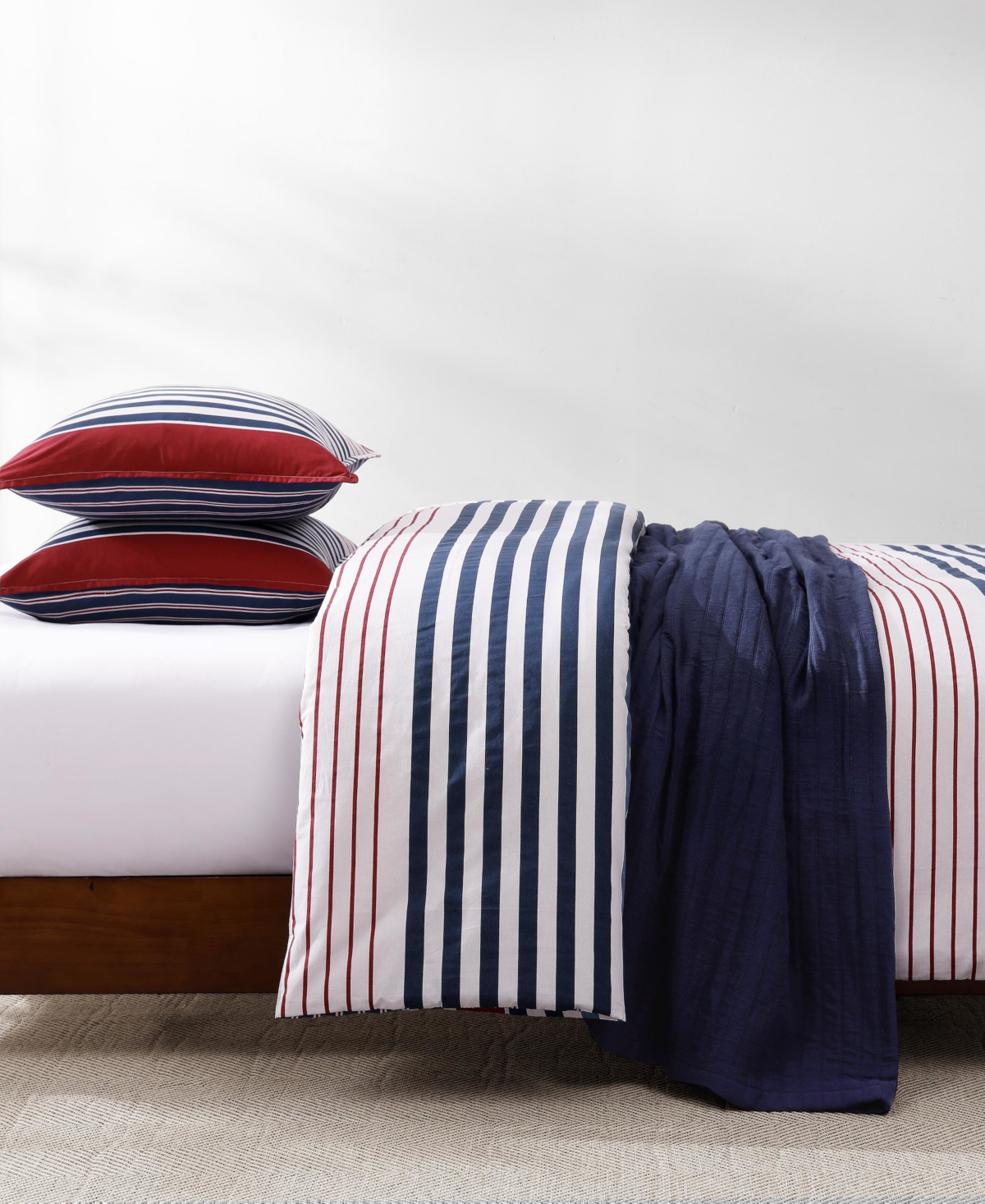 Tommy Hilfiger Brooklyn Stripe Cotton 3-pc. Comforter Set, Full/queen In Multi