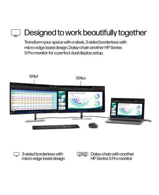 Series 5 Pro 524pu 23.8" 16:9 Full HD 100Hz IPS LCD USB-C Monitor, Jet Black