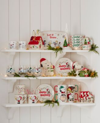 Snoopy Christmas 12-Pc. Dessert Set, Service for 4