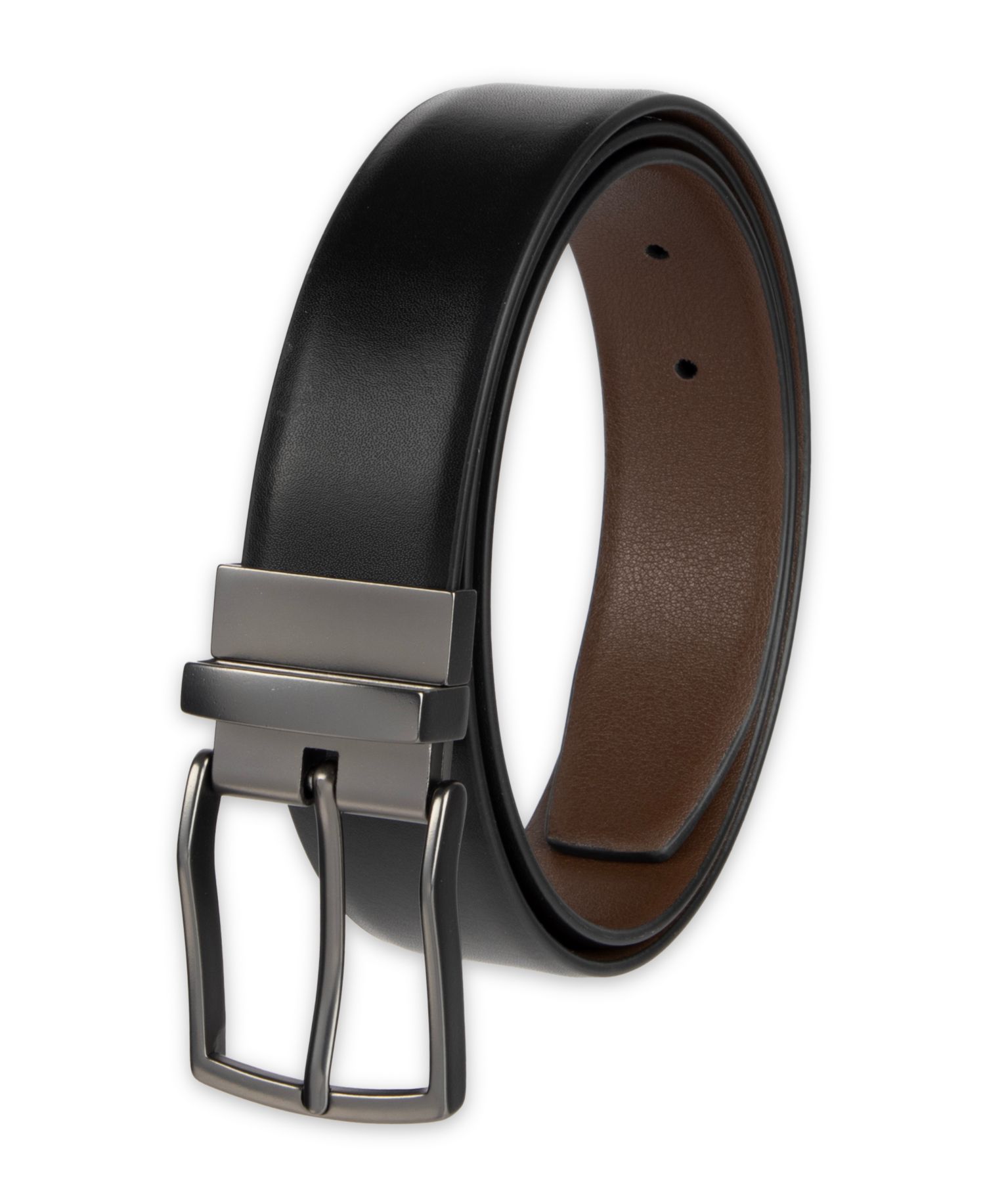 Men's 2-In-1 Reversible Leather Dress Belt