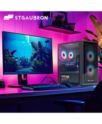 Gaming PC Desktop - Radeon RX 560 4GB GDDR5, Intel Core i5 ,16GB RAM, 512GB SSD, 600M WiFi, Bluetooth 5.0, RGB Mouse Pad, Windows 10 Home