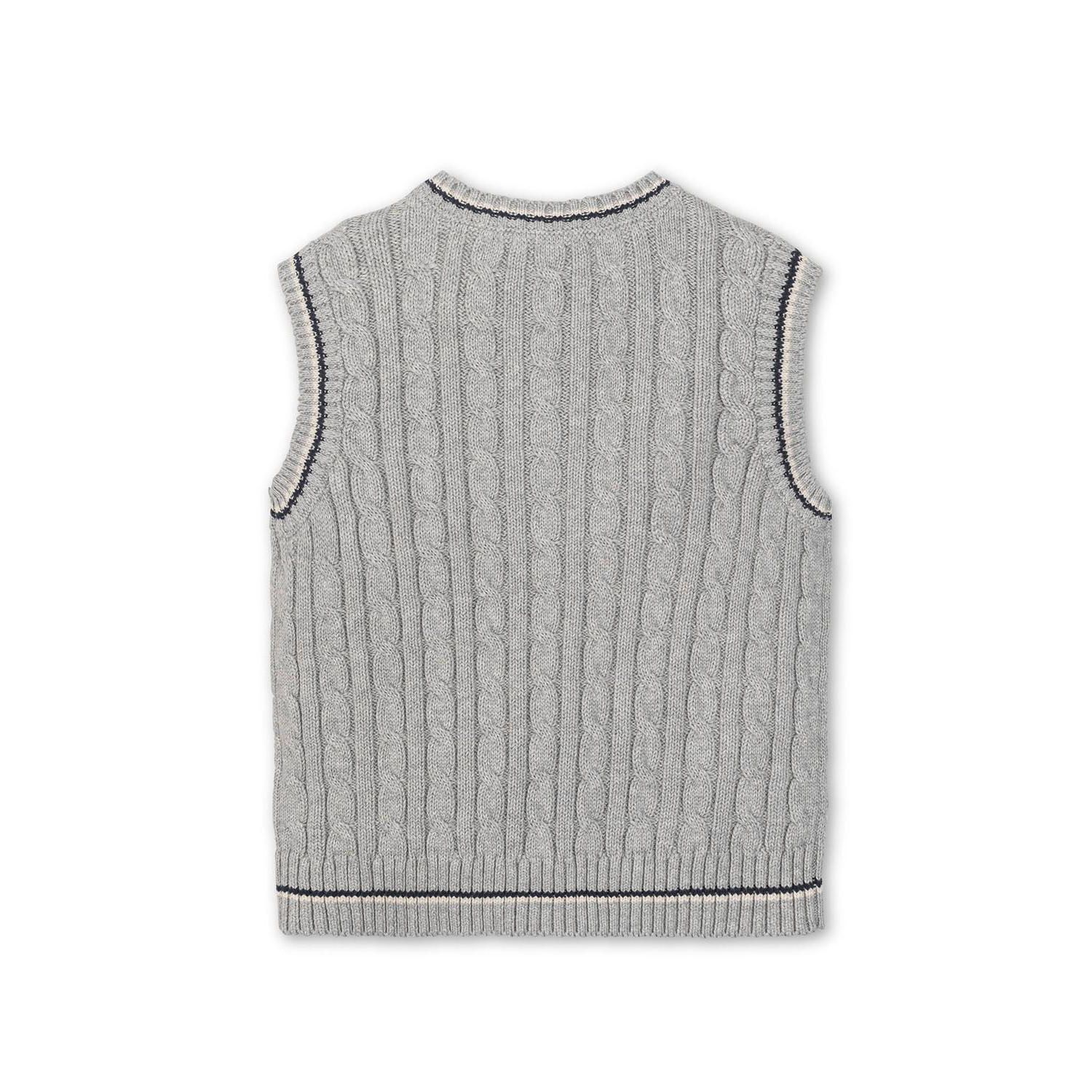 Hope and Henry Little and Big Boys' Organic V-Neck Cable Sweater Vest