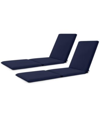 2PCS Patio Lounge Chair Recliner Chair w/ 3-Position Adjustable Backrest & Cushion