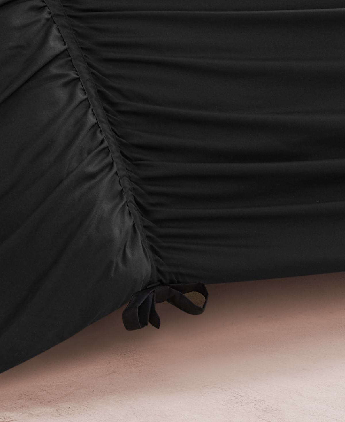 Juicy Couture Ribbon Ruched 3-pc. Comforter Set, Full/queen In Black