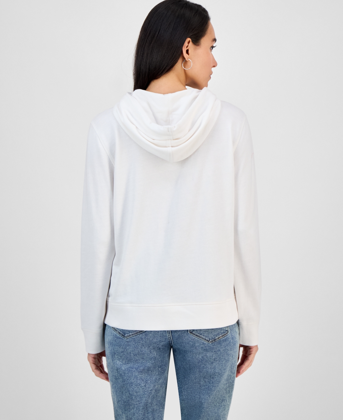 Nautica Jeans Women's Embellished Bow Hooded Sweatshirt