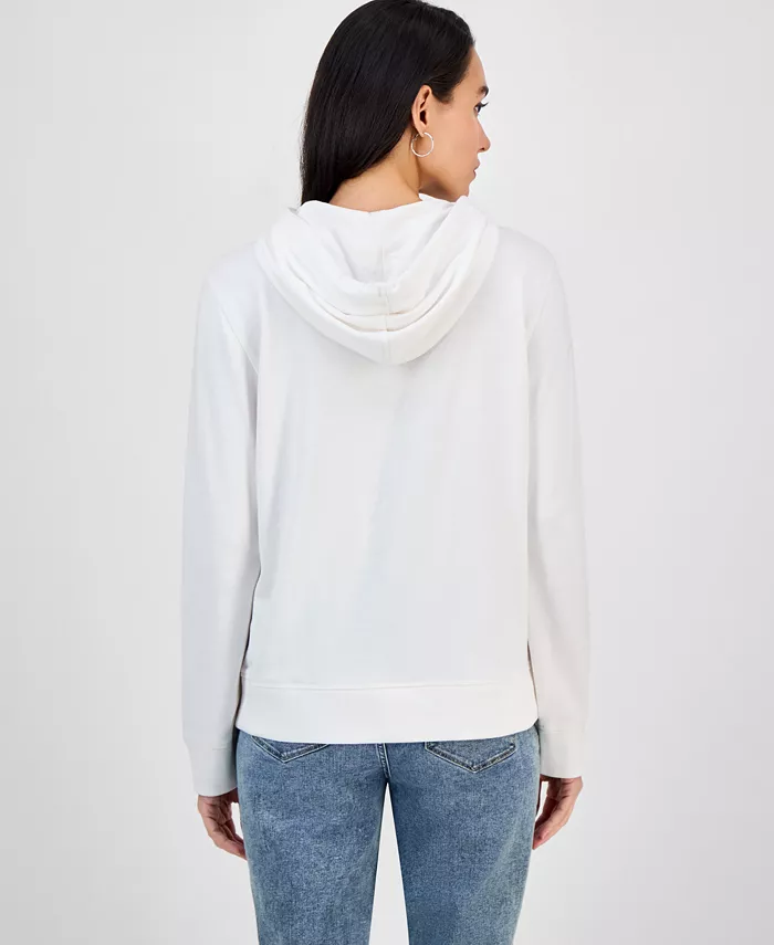 Nautica Women's Embellished Bow Hooded Sweatshirt - thumbnail 8