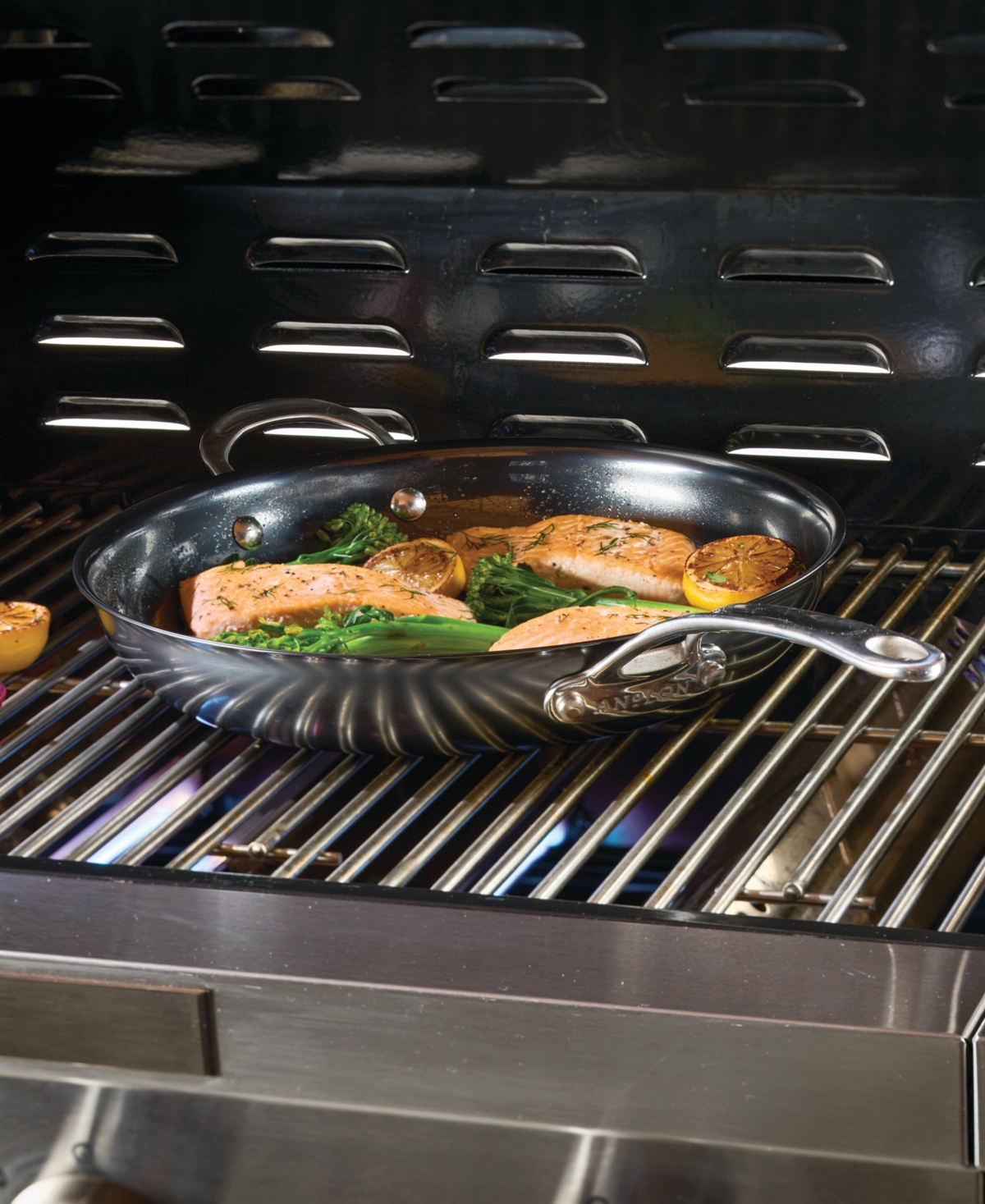 Anolon Everlast N2 Carbon Steel 12" Frying Pan In Black