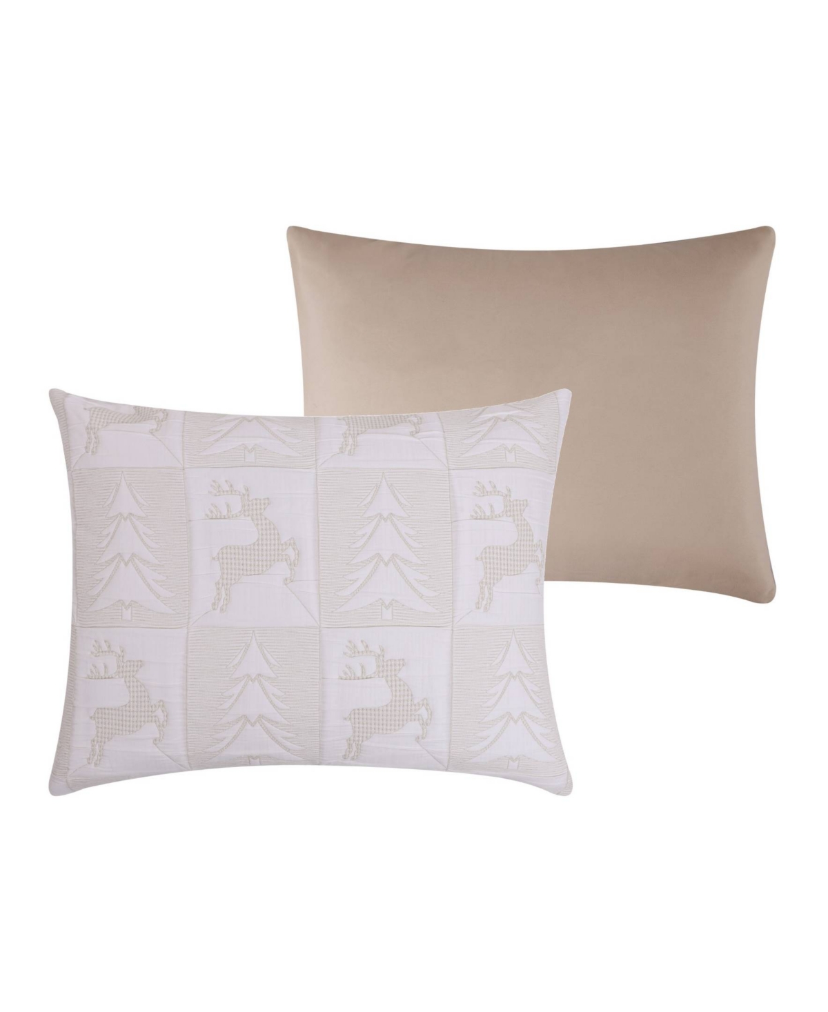 Greenland Home Fashions Reindeer Games Holiday Matelasse 3-pc. Coverlet Set, Full/queen In White