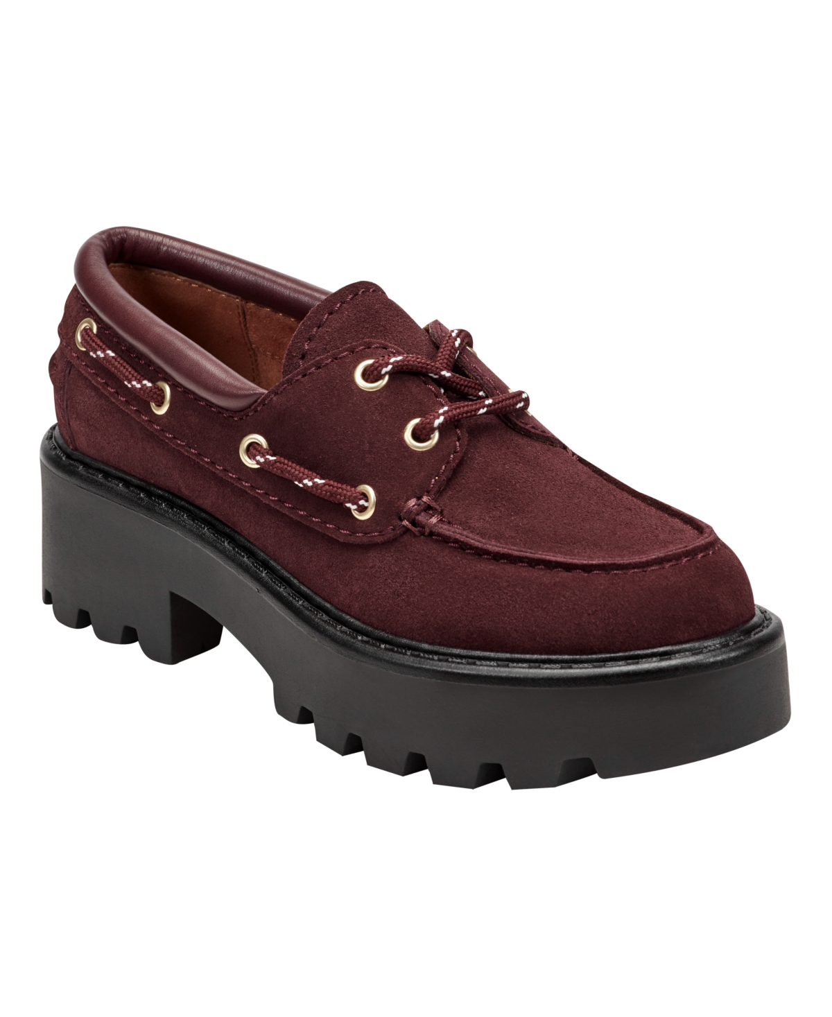 Marc Fisher Ltd Peyten Lug Sole Loafer In Burgundy