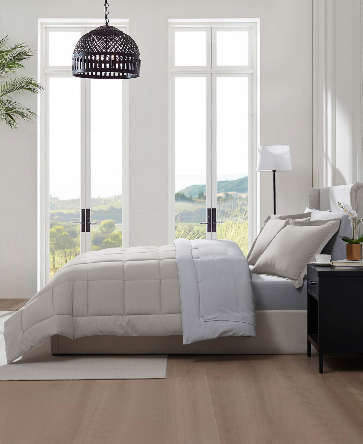 Nestl Luxury Soft Reversible 7-pc. Comforter Set, King In Sand