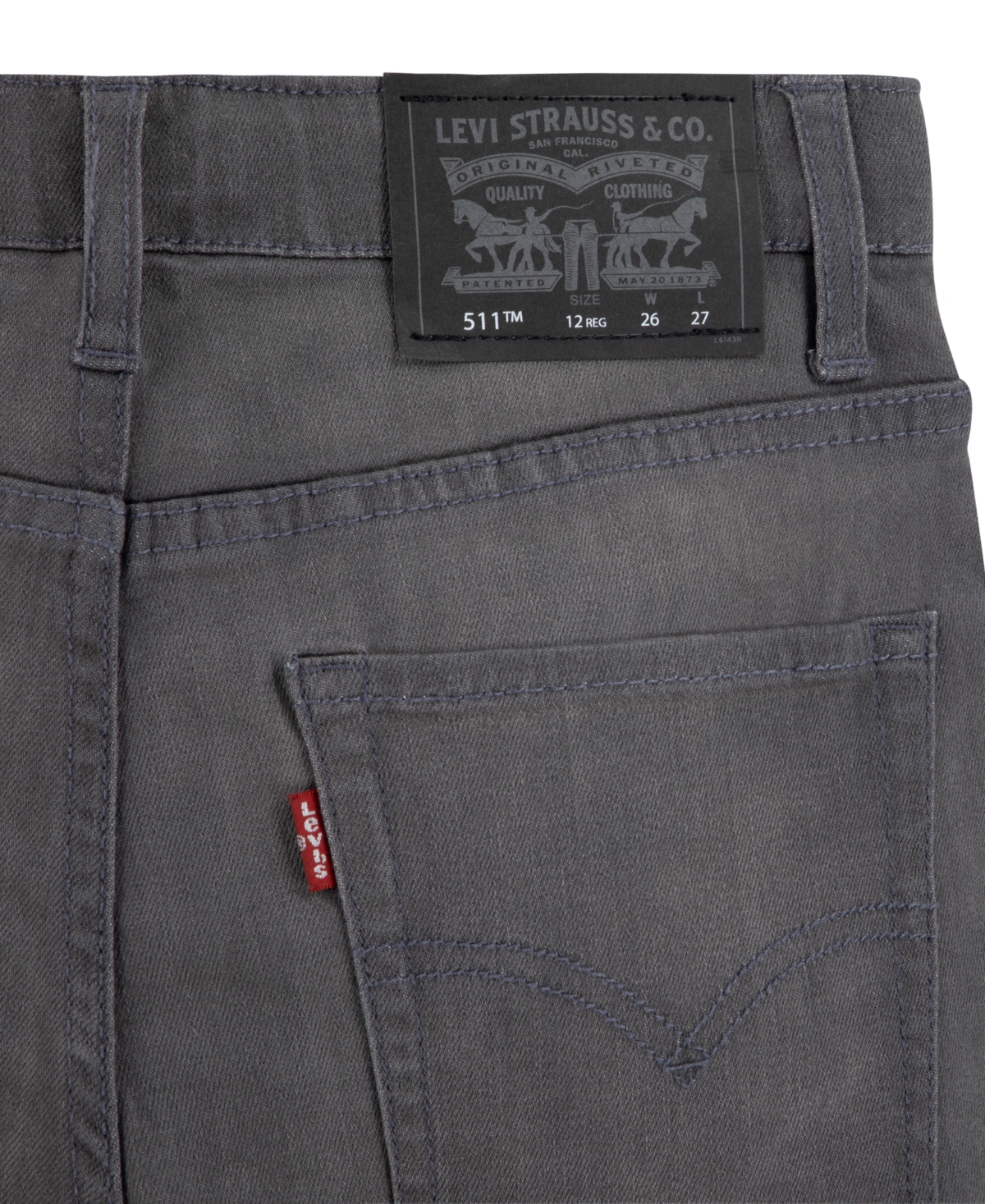 Levi's Big Boys 511 Slim Fit Stretch Performance Jeans In Gray