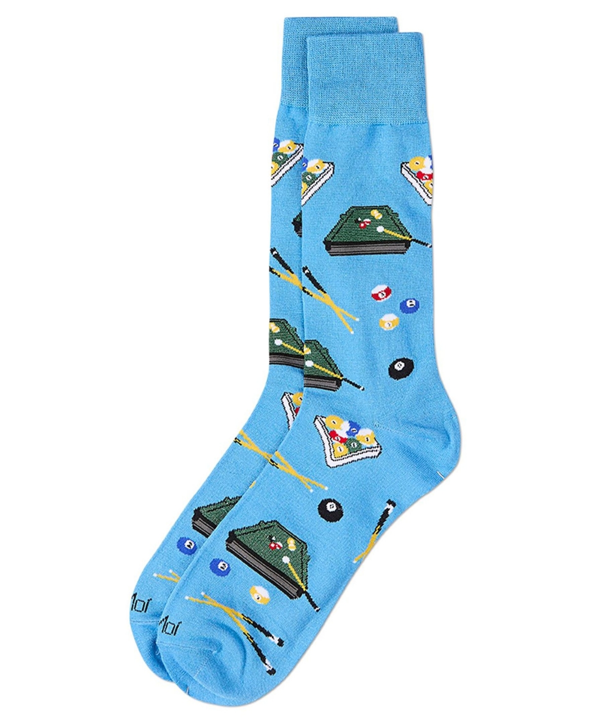 Memoi Men's Shoot Pool Crew Socks In Blue