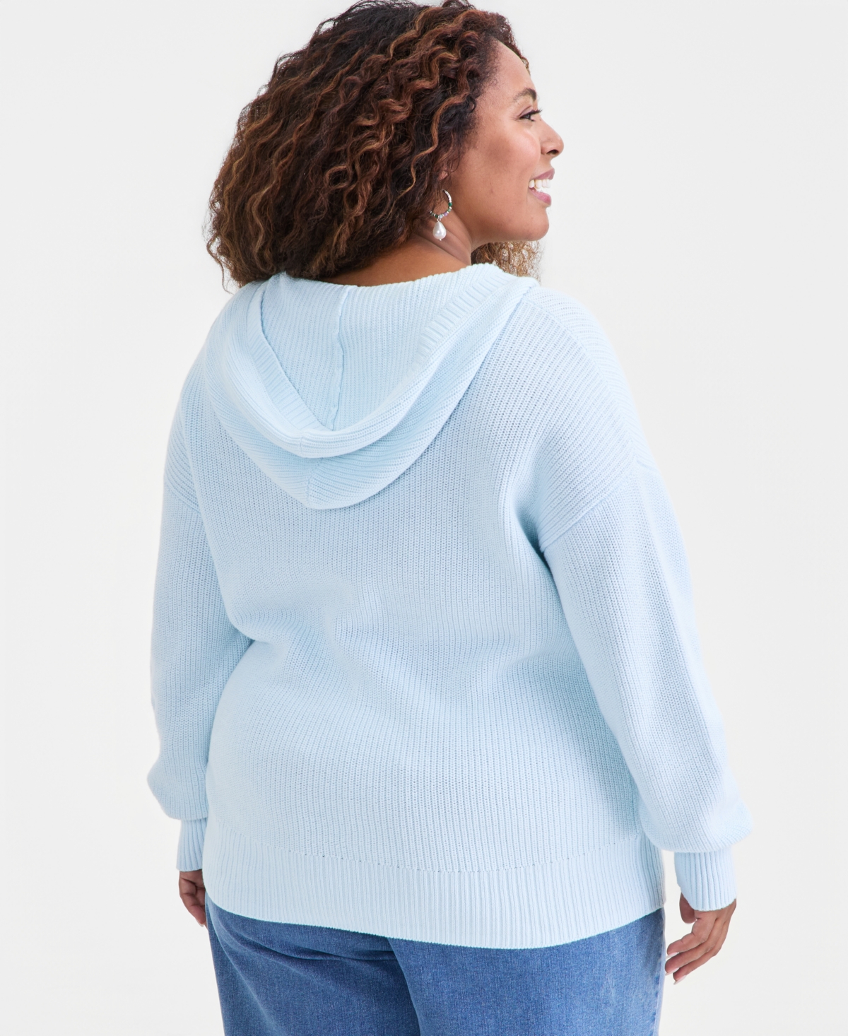 Style & Co Plus Cotton Resort Hoodie, Macy's Exclusive