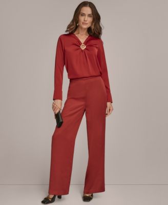 Women's V-Neck Embellished Top