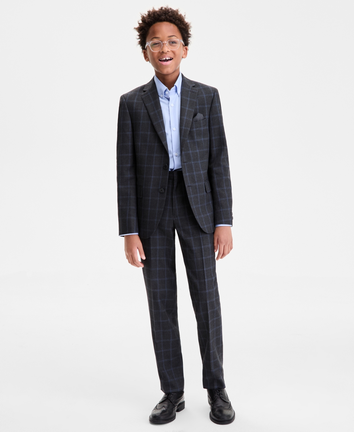 B By Brooks Brothers Big Boys Single-breasted Jacket In Blue