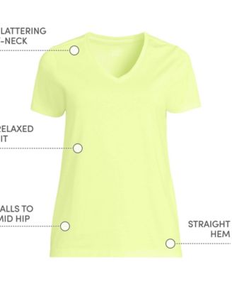 Plus Size Relaxed Supima Cotton V-Neck T-Shirt