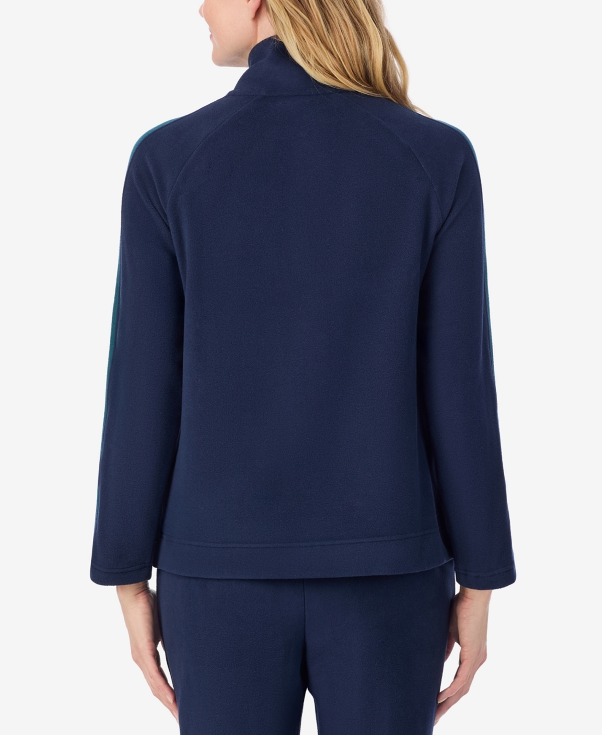 Cuddl Duds X Jennifer Lake Fleecewear With Stretch Half-zip Pullover In Blue