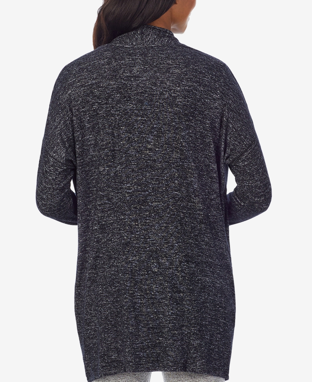 Cuddl Duds Women's Softknit Wrap Top In Gray