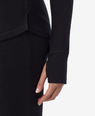 Women's Cozy Stretch Waffle Thermal Long Sleeve Scoop Neck Top