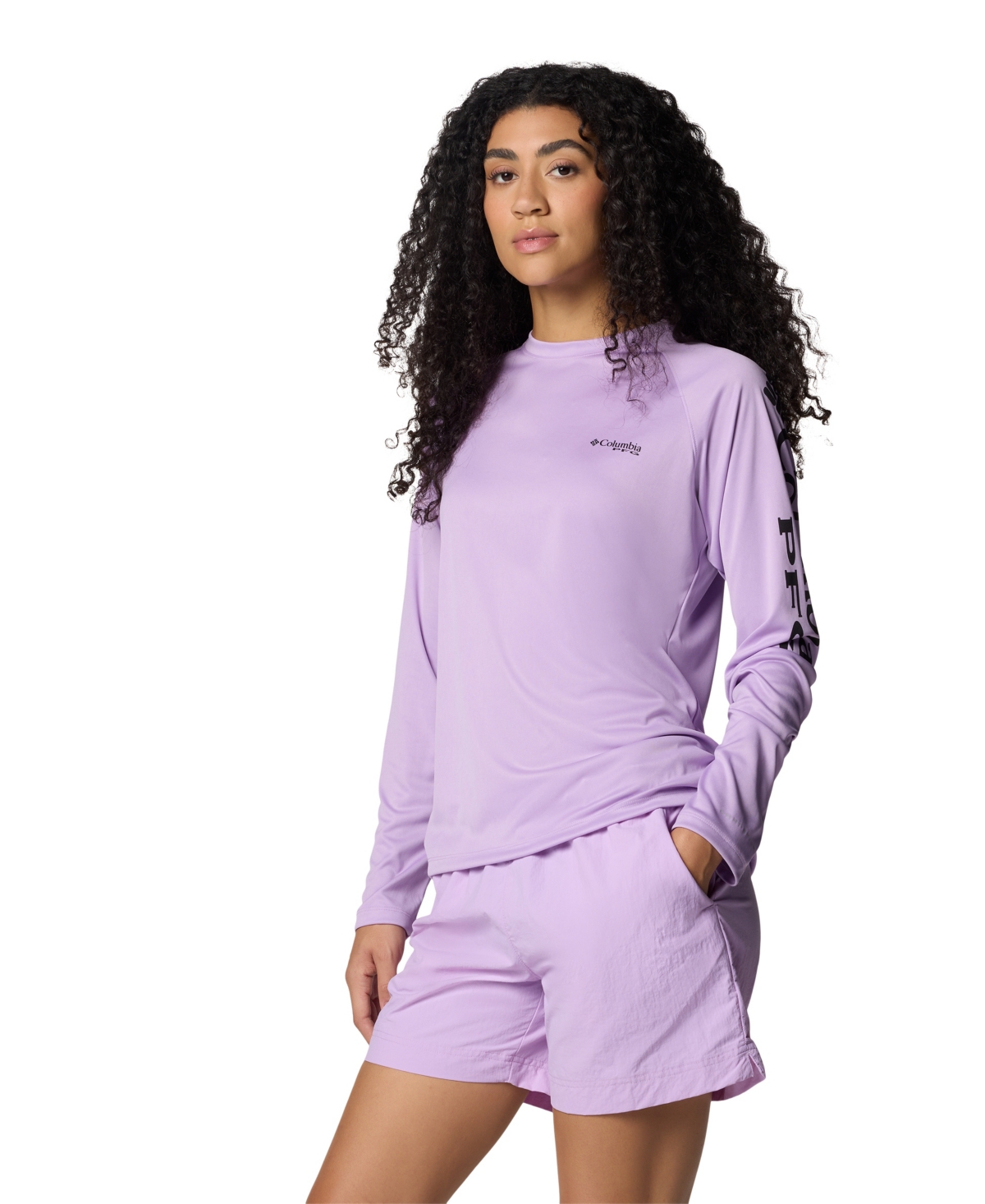Columbia Women's Pfg Tidal Tee Ii Omni-shade T-shirt In Purple