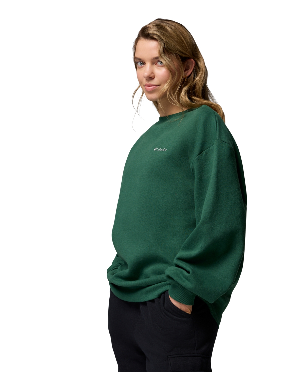 Columbia Women's Aldermore Crewneck Long-sleeve Sweatshirt In Green