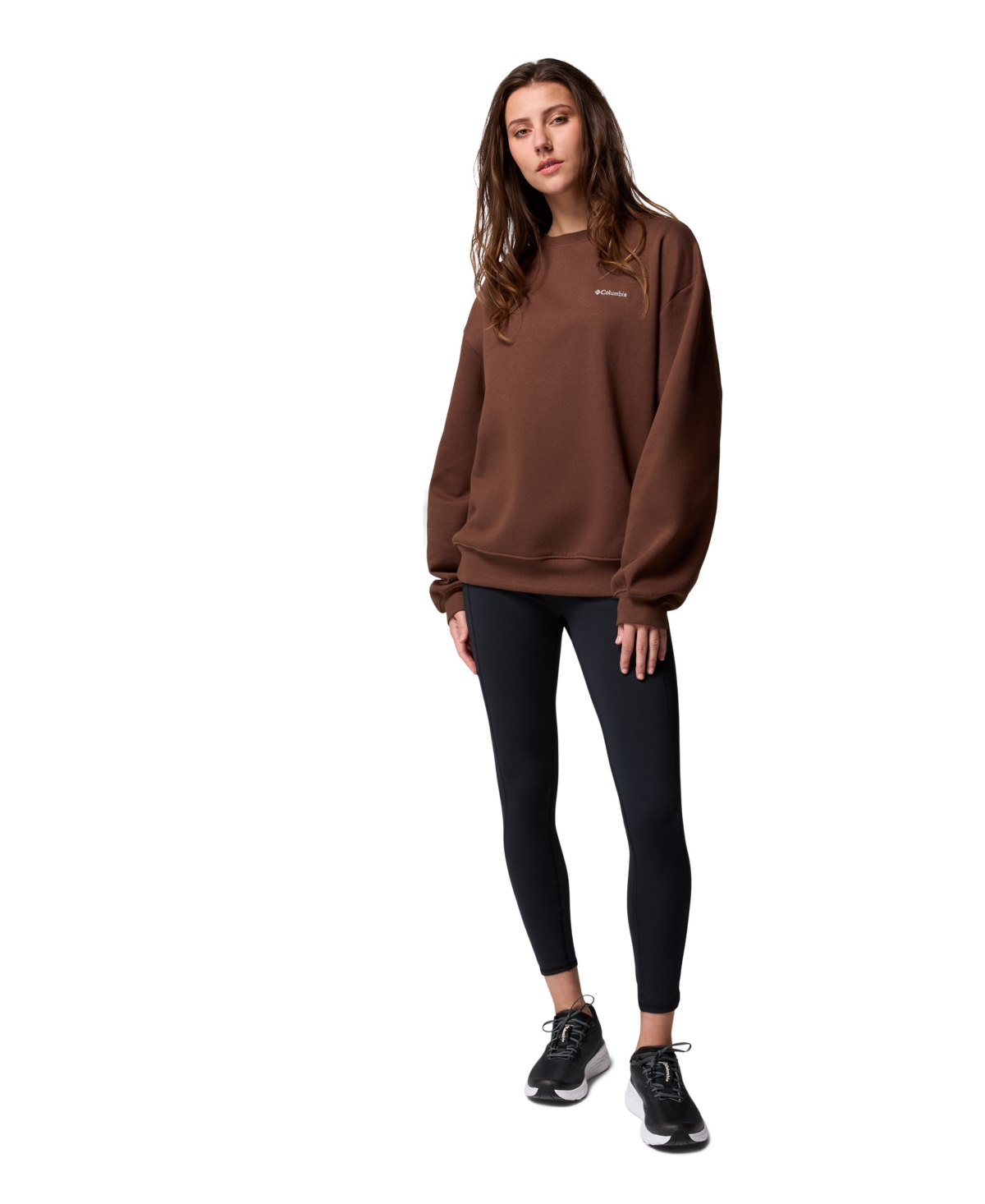 Columbia Women's Aldermore Crewneck Long-sleeve Sweatshirt In Brown