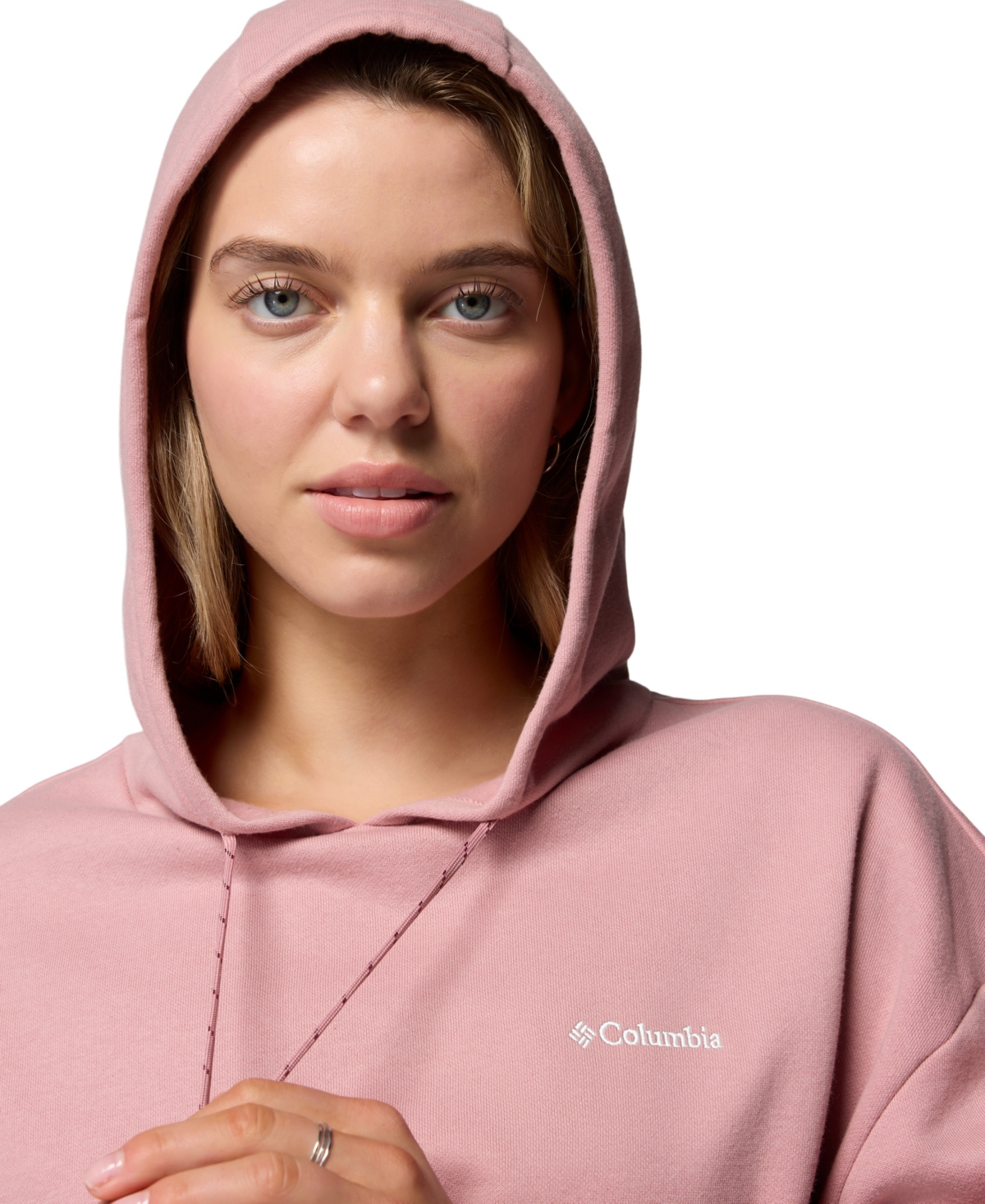 Columbia Women's Aldermore Long Sleeve Hoodie Top In Pink