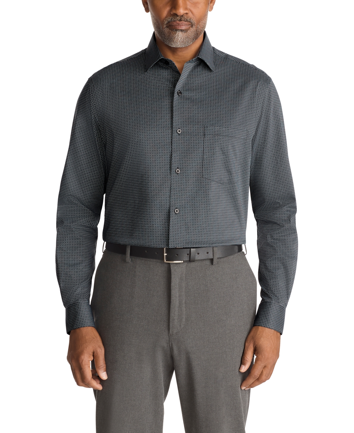 Van Heusen Men's Regular Fit Spread Collar Dress Shirt