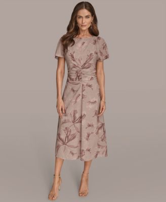 Women's Printed Ruched Dress