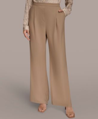 Donna Karan New York - Women's Pleated Wide Leg Pull On Pants