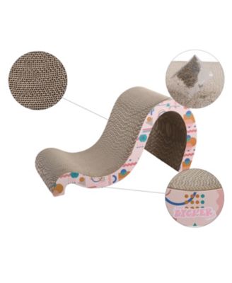 Kona 27" Modern Cardboard Double-Sided Wave Cat Scratcher with Catnip