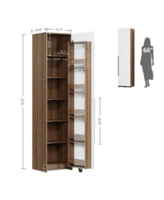70" 1-Pc. Pantry Cabinet with 11 Adjustable Shelves