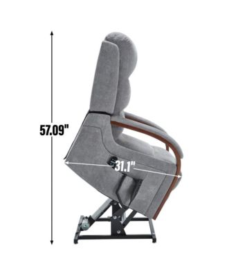 1 PC Solid Wood  Dual Motor Power Lift Recliner with Massage & Heat Sofa