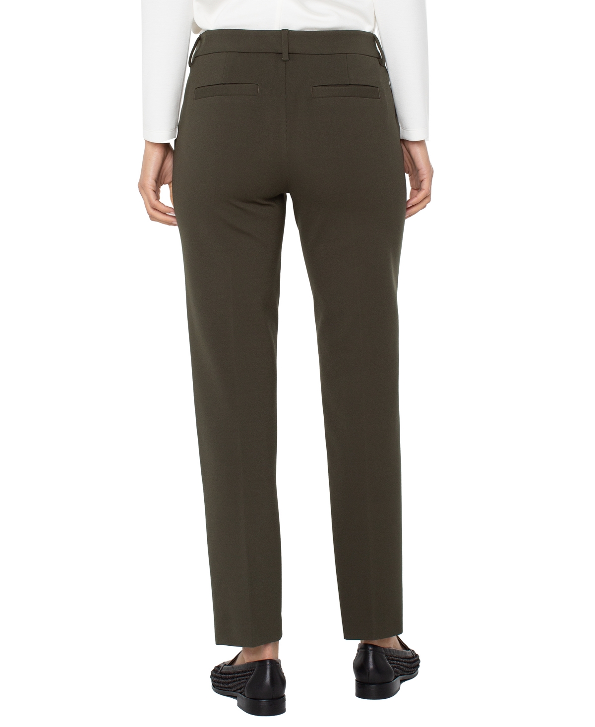 Liverpool Los Angeles Petite Kelsey Straight Pants In Brown