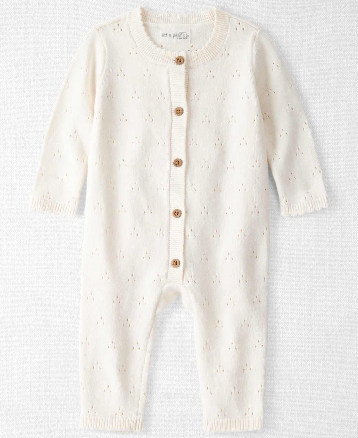 Little Planet by Carter's Baby Boys or Girls Organic Pointelle Jumpsuit