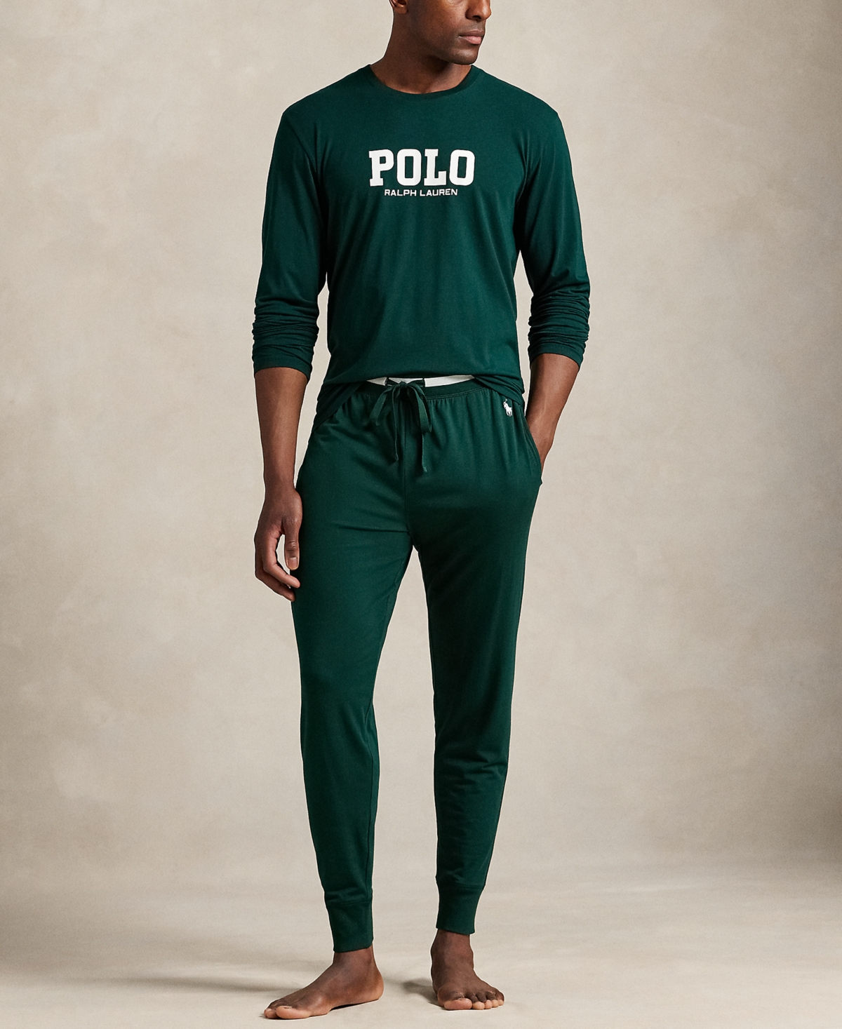 Polo Ralph Lauren Men's Drawstring Waist Pajama Joggers In Green