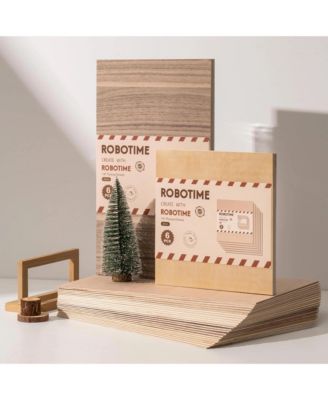 3D Puzzles 3mm Walnut Plywood Crafting Wood Sheets Cutting Engraving Thin Walnut Boards for Wood Project, Multicolored, 11.81"19.69"0.79"