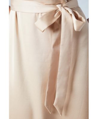 Women's One Shoulder Satin Maxi Bridesmaid Dress