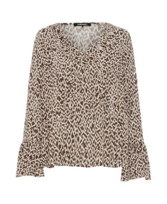 Modern Animal Bell Sleeve Blouse