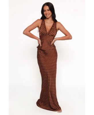 Women's Velman Skirt - Brown Polka Dot