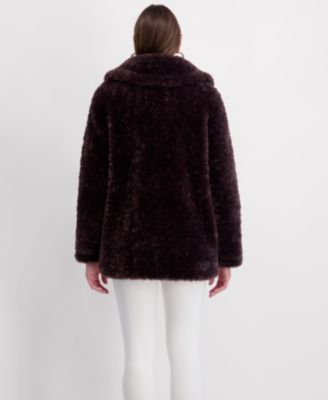 Women's Oversized Double Breasted Faux Fur Coat