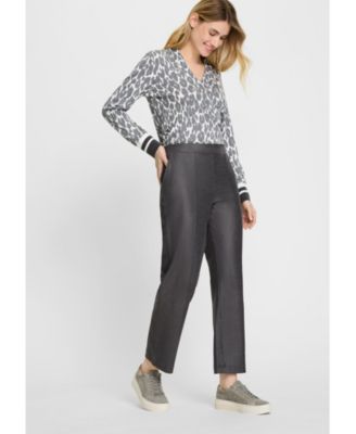 Mona Fit Straight Leg Coated Pull-On Pant
