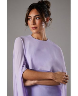 Women's Cape Sleeve Maxi Dress