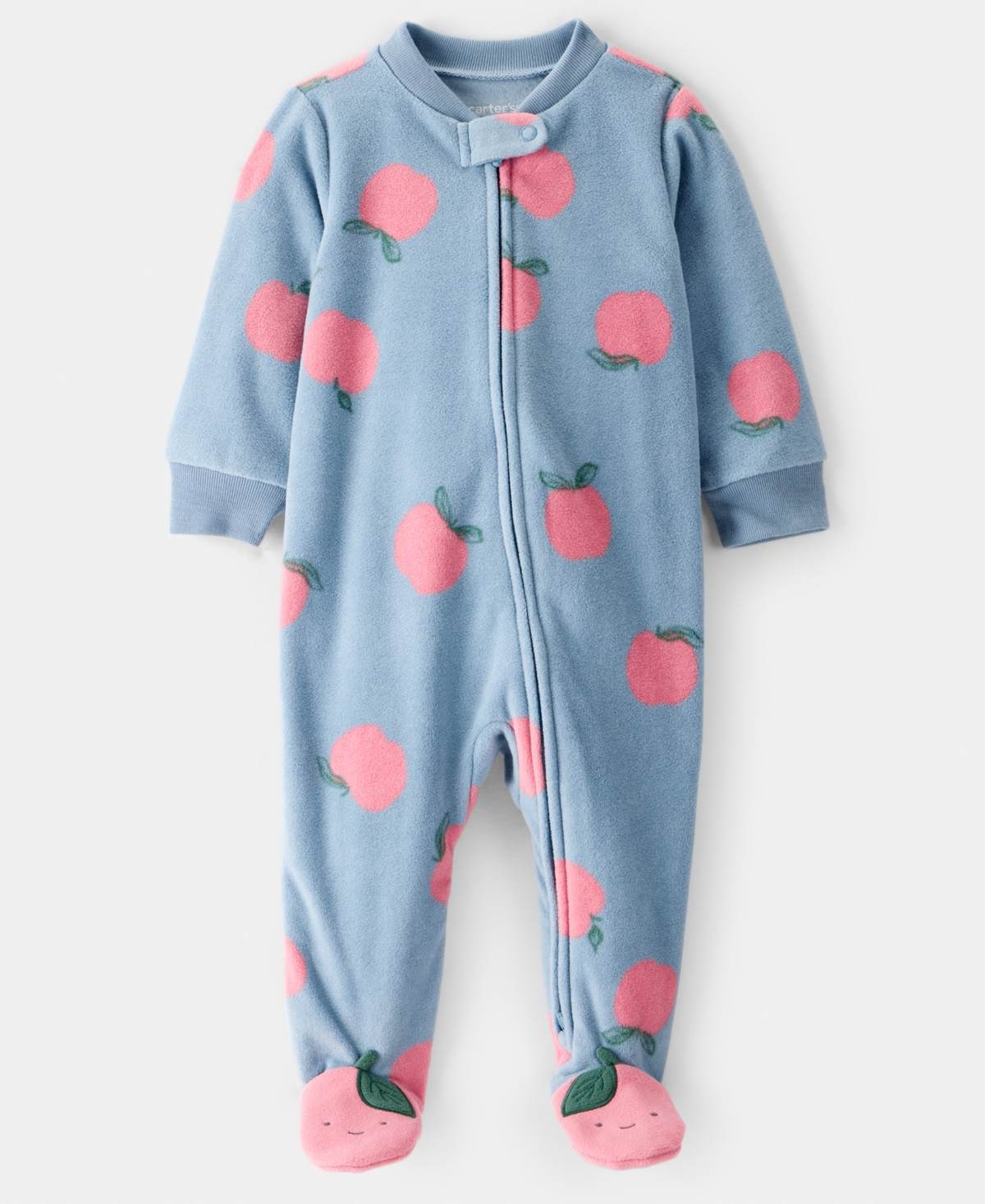Carter's Baby Girls Zip-up Sleep And Play Coverall In Multi