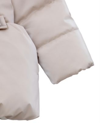 Toddler Girls Luxe Bow Puffer Coat