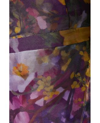 Women's Organza Puff Sleeve Midi Dress